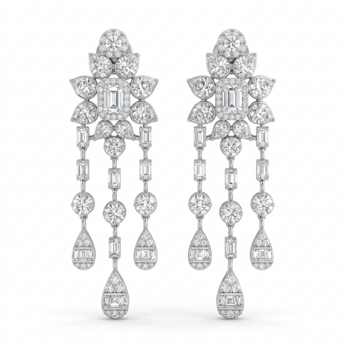 American Diamond Complete Bridal Jewelry Set in 925 Sterling Silver