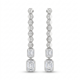 American Diamond Geometric Complete Jewelry Set in 925 Sterling Silver