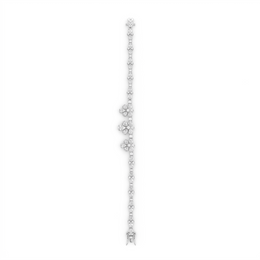 American Diamond Floral Drop Complete Jewelry Set in 925 Sterling Silver