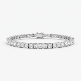 American Diamond Princess-Cut Tennis Bracelet in 925 Sterling Silver