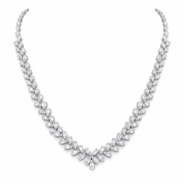 American Diamond Floral Leaf Complete Jewelry Set in 925 Sterling Silver