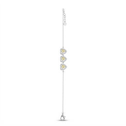 American Diamond Yellow Heart Complete Jewelry Set in 925 Sterling Silver