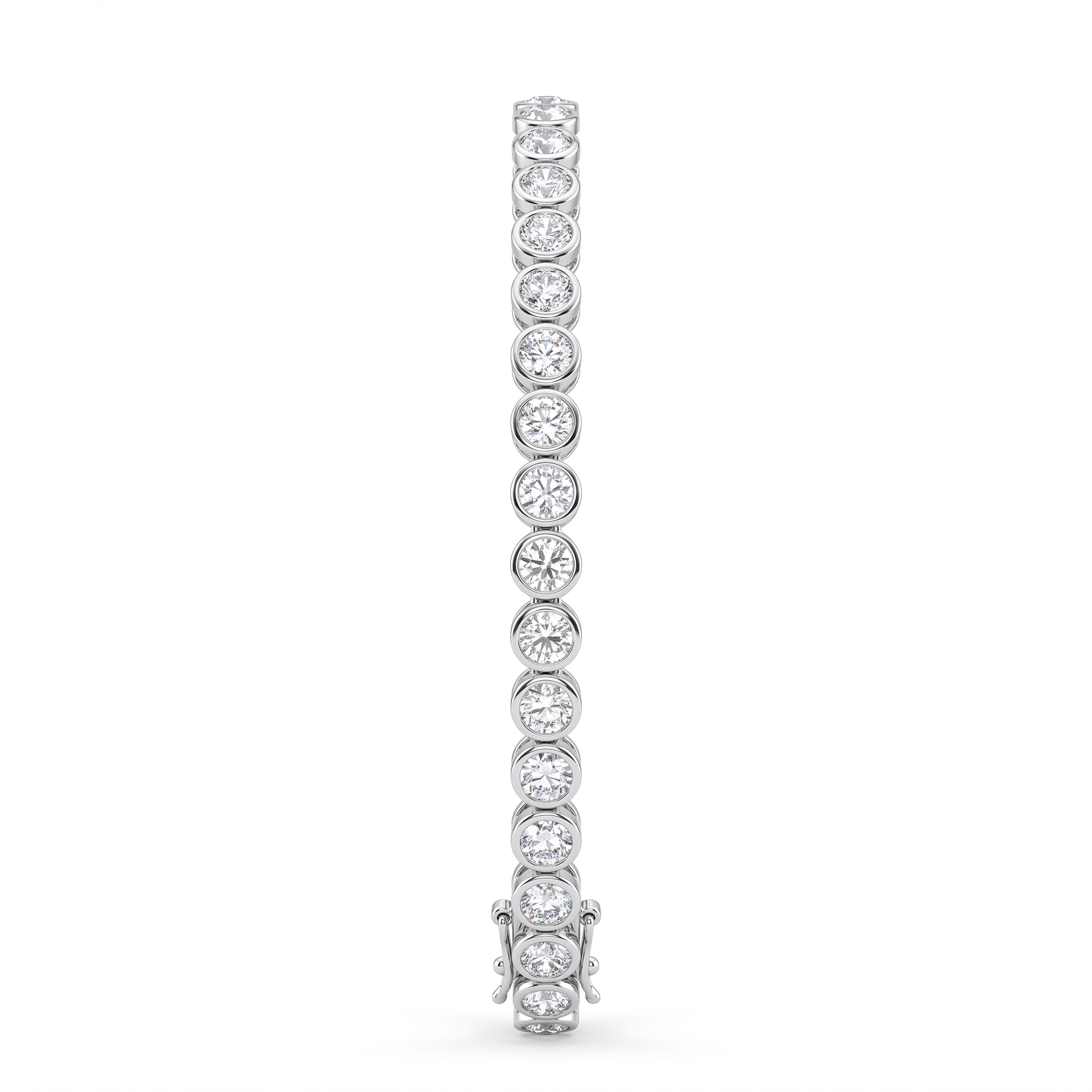 Classic Round American Diamond Tennis Bracelet in 925 Sterling Silver Secondary image