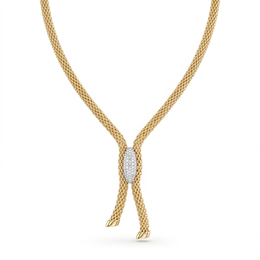 Tri-Color American Diamond Mesh Jewelry Set in 925 Sterling Silver