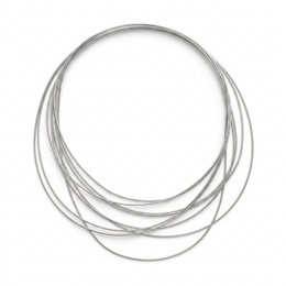 Minimalist Multi-Strand 925 Sterling Silver Layered Wire Necklace