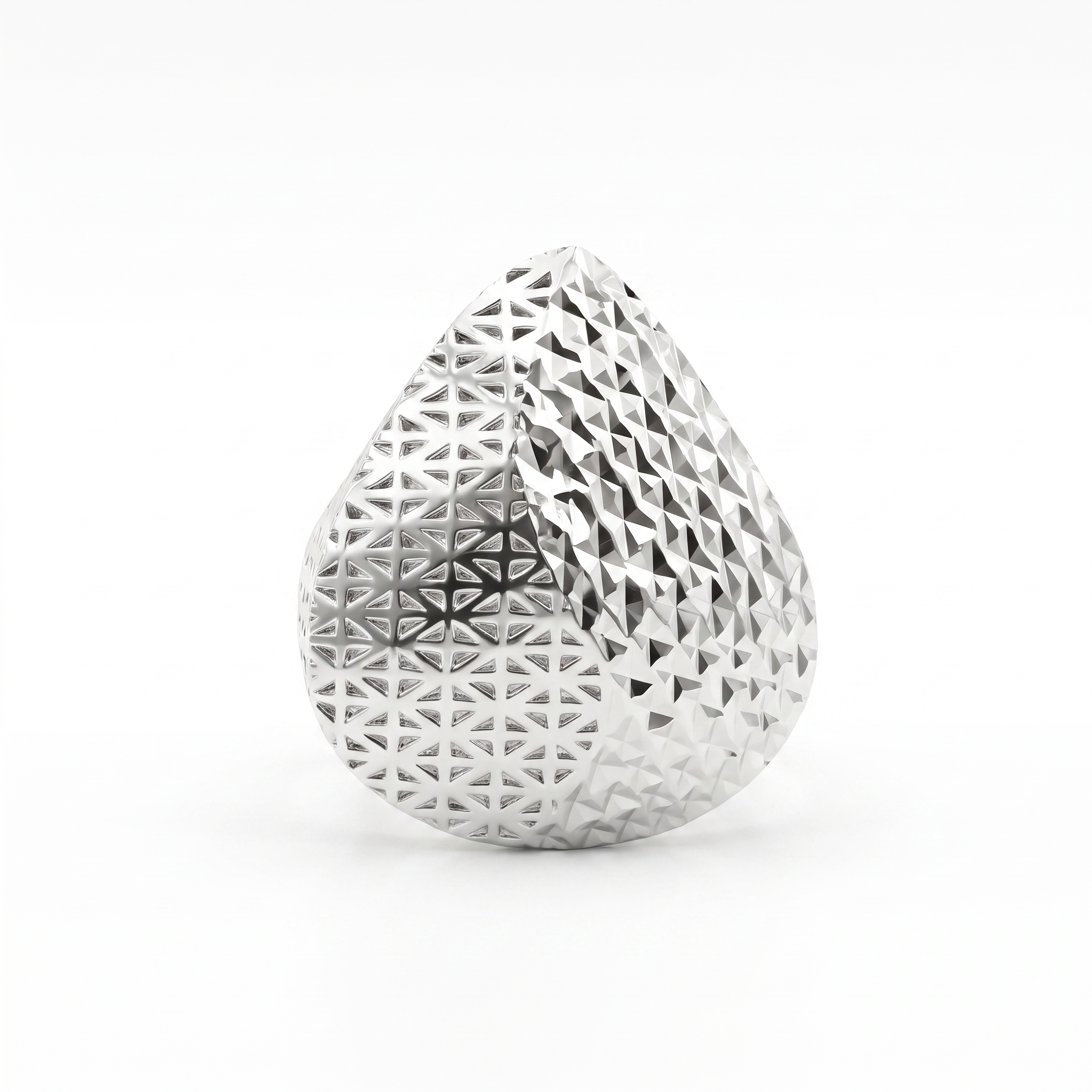 Geometric Faceted Statement Ring in 925 Sterling Silver Secondary image