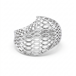 Geometric Openwork Statement Ring in 925 Silver