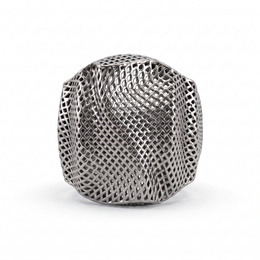 Sculptural Wave Mesh Statement Ring in 925 Silver