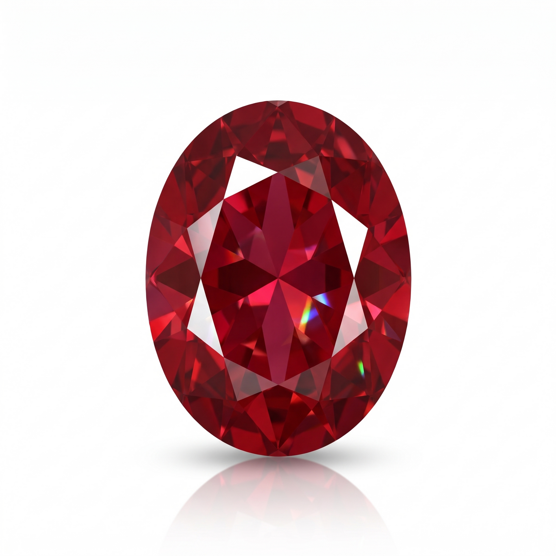 IGI Certified Laboratory Grown Ruby | 6.67 Carat Oval Brilliant Cut | Premium Red Gemstone