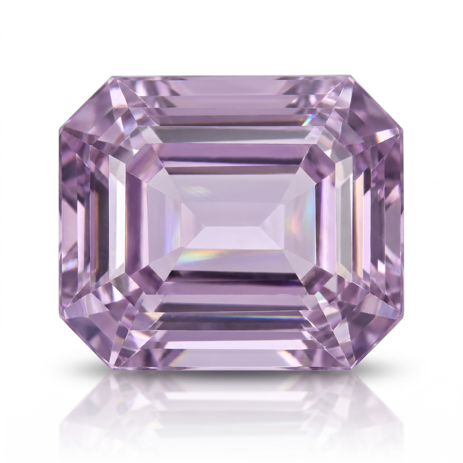 IGI Certified Laboratory Grown Pink Sapphire | 7.30 Carat Emerald Cut | Light Pink Gemstone