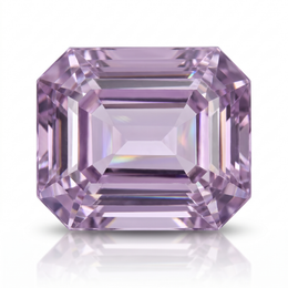 IGI Certified Laboratory Grown Pink Sapphire | 7.30 Carat Emerald Cut | Light Pink Gemstone