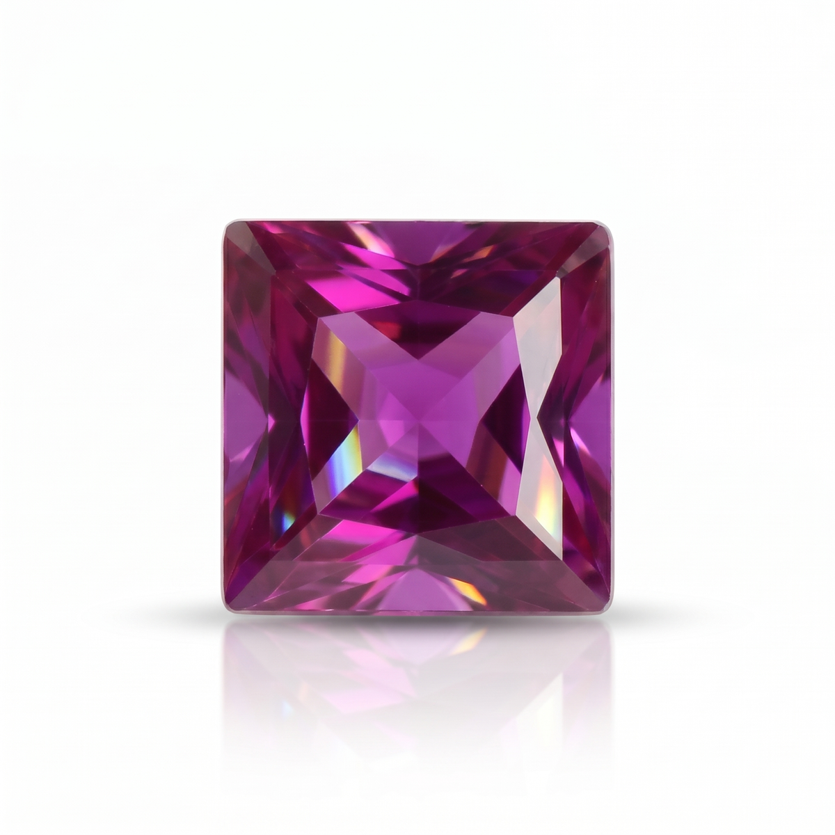 IGI Certified Laboratory Grown Ruby | 1.29 Carat Princess Cut | Purplish Red Gemstone