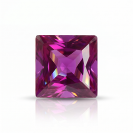 IGI Certified Laboratory Grown Ruby | 1.29 Carat Princess Cut | Purplish Red Gemstone