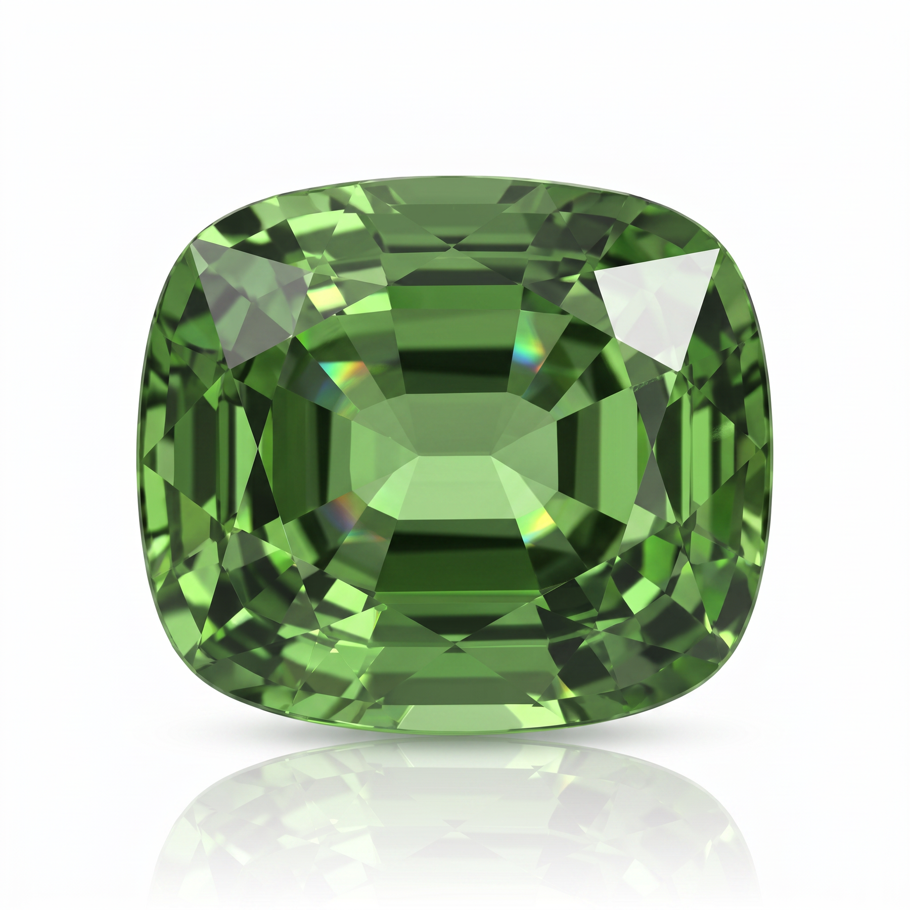 IGI Certified Laboratory Grown Yellowish Green Spinel | 20.16 Carat Cushion Mixed Cut | Rare Statement Gemstone