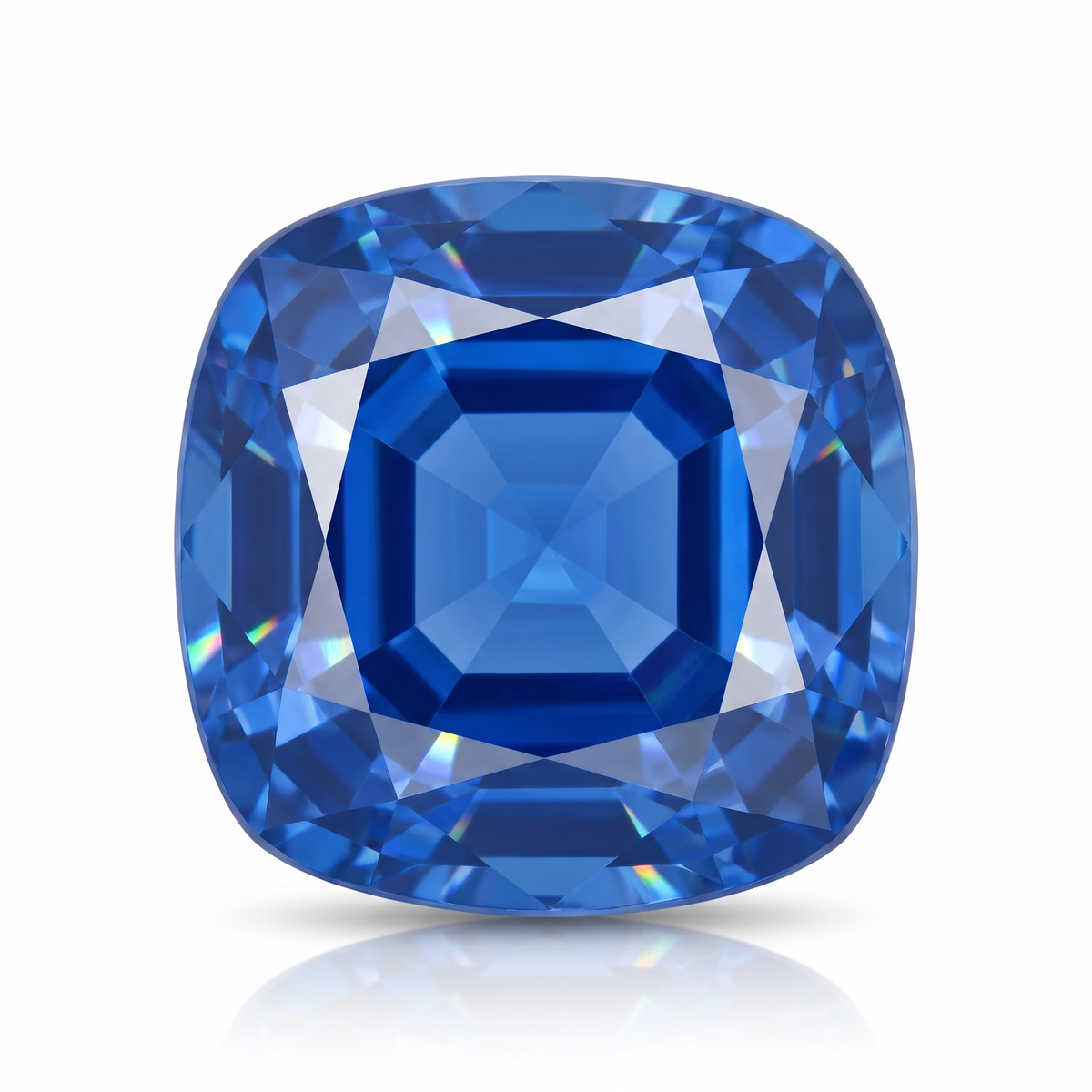 IGI Certified Laboratory Grown Blue Spinel | 4.32 Carat Square Cushion Mixed Cut | Vivid Blue Gemstone