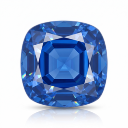 IGI Certified Laboratory Grown Blue Spinel | 4.32 Carat Square Cushion Mixed Cut | Vivid Blue Gemstone