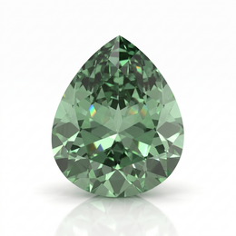 IGI Certified Laboratory Grown Green Sapphire | 11.80 Carat Pear Mixed Cut | Vibrant Green Gemstone