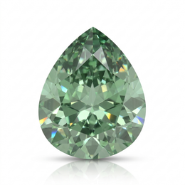 IGI Certified Laboratory Grown Green Sapphire | 11.80 Carat Pear Mixed Cut | Vibrant Green Gemstone
