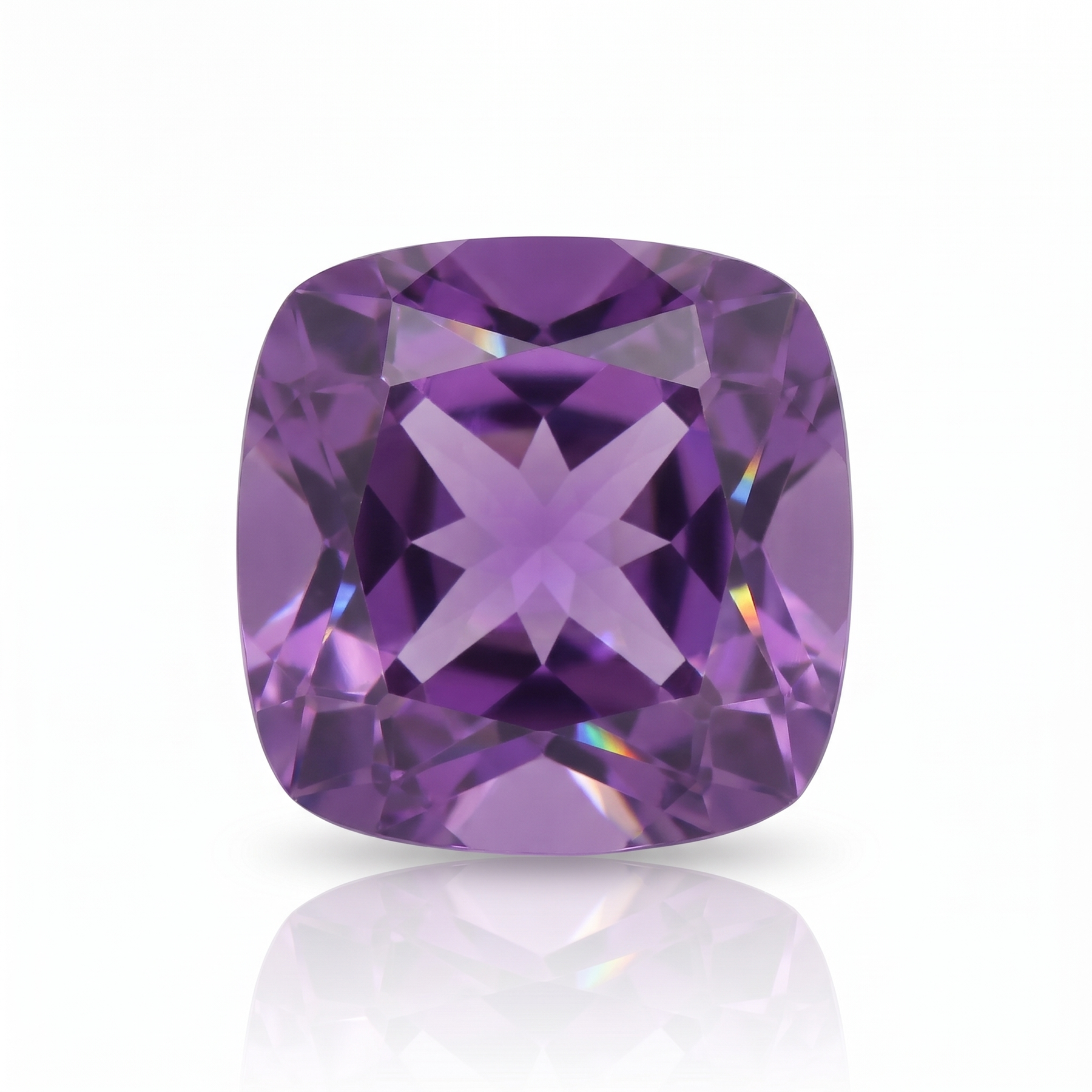 IGI Certified Laboratory Grown Pink Sapphire | 2.91 Carat Square Cushion Mixed Cut | Elegant Purplish Pink Gemstone