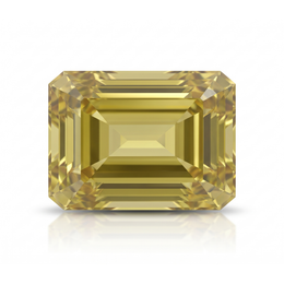 IGI Certified Laboratory Grown Yellow Sapphire | 3.84 Carat Rectangular Step Cut | Elegant Yellow Gemstone