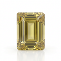 IGI Certified Laboratory Grown Yellow Sapphire | 3.84 Carat Rectangular Step Cut | Elegant Yellow Gemstone