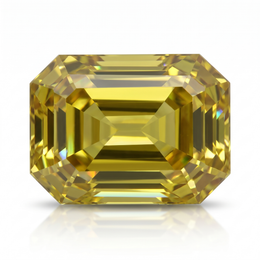 IGI Certified Laboratory Grown Yellow Sapphire | 17.25 Carat Emerald Cut | Premium Bright Yellow Gemstone