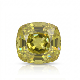IGI Certified Laboratory Grown Yellow Sapphire | 15.16 Carat Cushion Mixed Cut | Premium Bright Yellow Gemstone