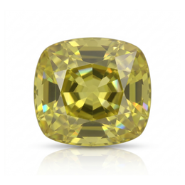 IGI Certified Laboratory Grown Yellow Sapphire | 15.16 Carat Cushion Mixed Cut | Premium Bright Yellow Gemstone