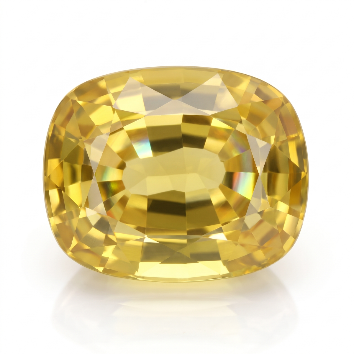 IGI Certified Laboratory Grown Yellow Sapphire | 32.67 Carat Cushion Mixed Cut | Exceptional Luxury Statement Gemstone