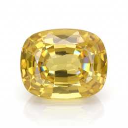 IGI Certified Laboratory Grown Yellow Sapphire | 32.67 Carat Cushion Mixed Cut | Exceptional Luxury Statement Gemstone