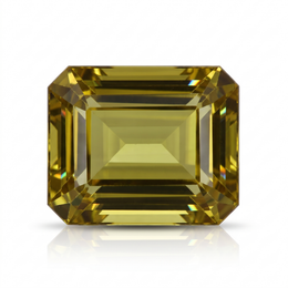 IGI Certified Laboratory Grown Yellow Sapphire | 28.86 Carat Emerald Cut | High-End Luxury Statement Gemstone