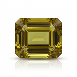 IGI Certified Laboratory Grown Yellow Sapphire | 28.86 Carat Emerald Cut | High-End Luxury Statement Gemstone