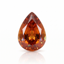 IGI Certified Laboratory Grown Orange Sapphire | 1.07 Carat Pear Mixed Cut | Vivid Orange Gemstone