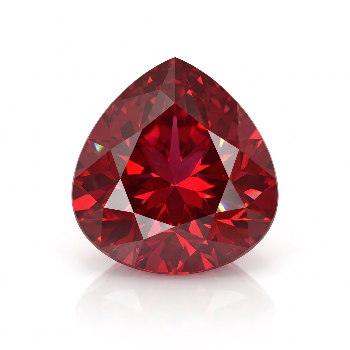 IGI Certified Laboratory Grown Ruby | 11.47 Carat Pear Mixed Cut | Premium Red Statement Gemstone Main image