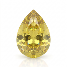 IGI Certified Laboratory Grown Yellow Sapphire | 4.33 Carat Pear Mixed Cut | Premium Bright Yellow Gem