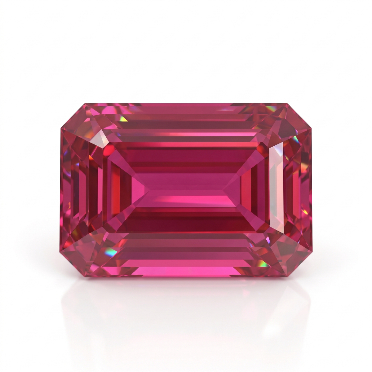 IGI Certified Laboratory Grown Ruby | Cushion Modified Brilliant Cut | 0.61 Carat Fine Red Gemstone Main image
