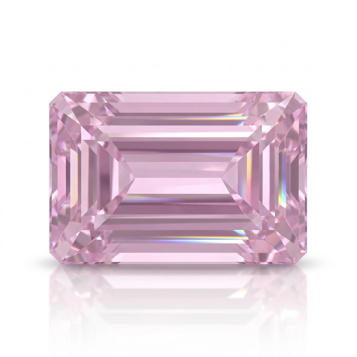 IGI Certified Laboratory Grown Pink Sapphire | 7.86 Carat Rectangular Step Cut | Luxury Statement Gemstone