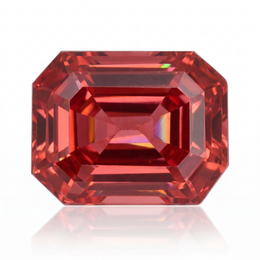 IGI Certified Laboratory Grown Orangy Red Ruby | 9.87 Carat Emerald Cut | Luxury Gemstone
