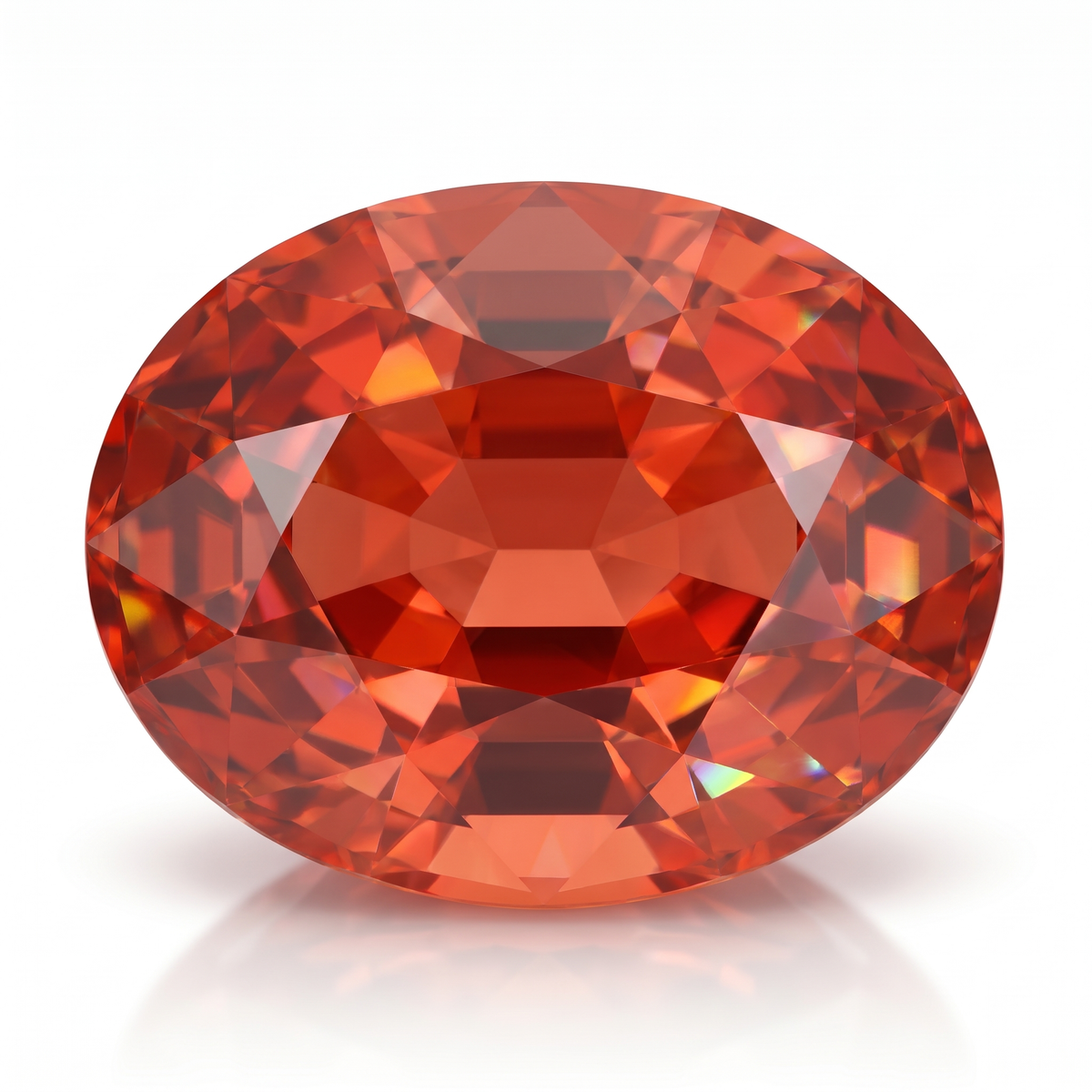 IGI Certified Laboratory Grown Orangy Pink Sapphire | 20.44 Carat Oval Mixed Cut | Luxury Gemstone