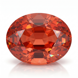IGI Certified Laboratory Grown Orangy Pink Sapphire | 20.44 Carat Oval Mixed Cut | Luxury Gemstone