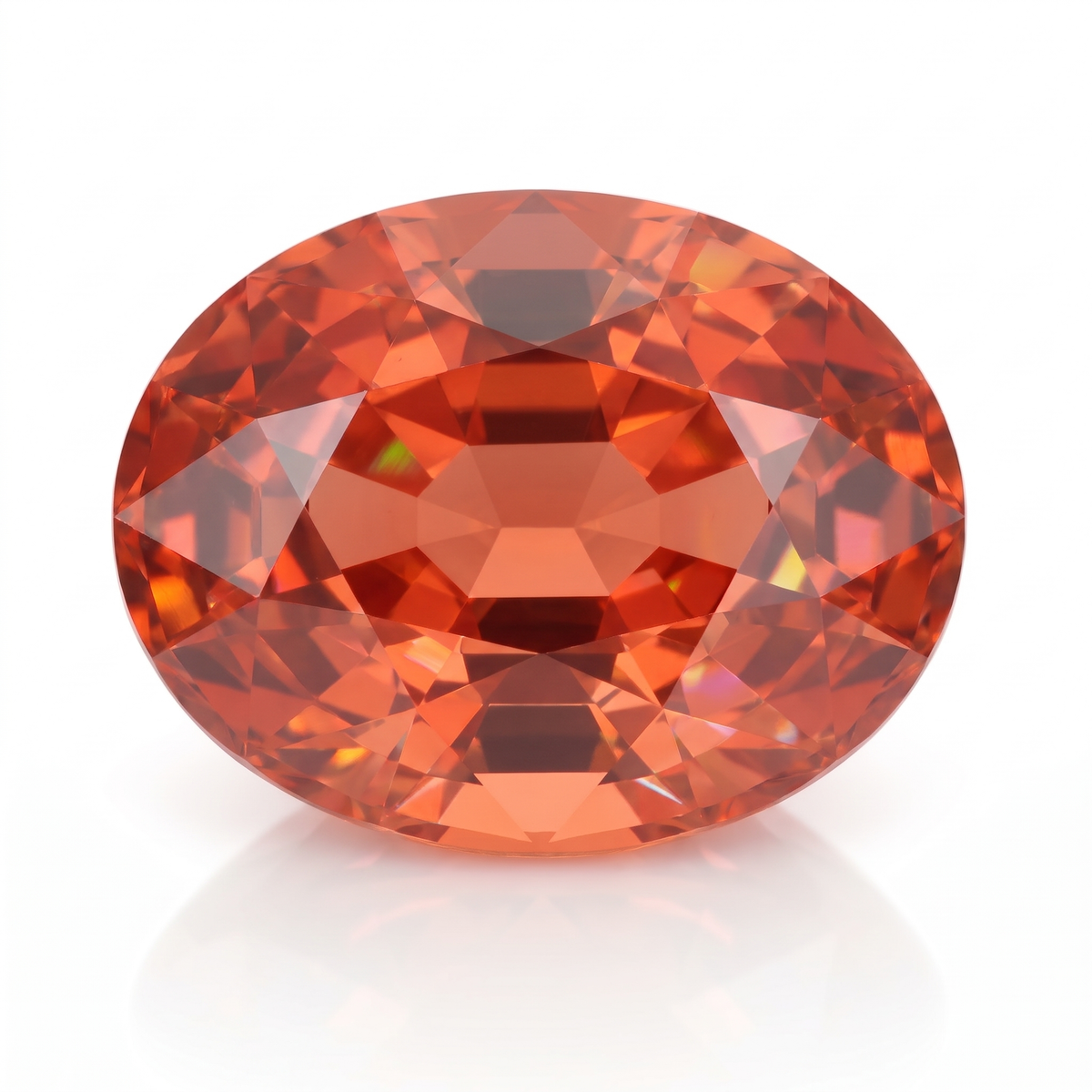 IGI Certified Laboratory Grown Orangy Pink Sapphire | 20.44 Carat Oval Mixed Cut | Luxury Gemstone Main image