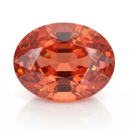 IGI Certified Laboratory Grown Orangy Pink Sapphire | 20.44 Carat Oval Mixed Cut | Luxury Gemstone