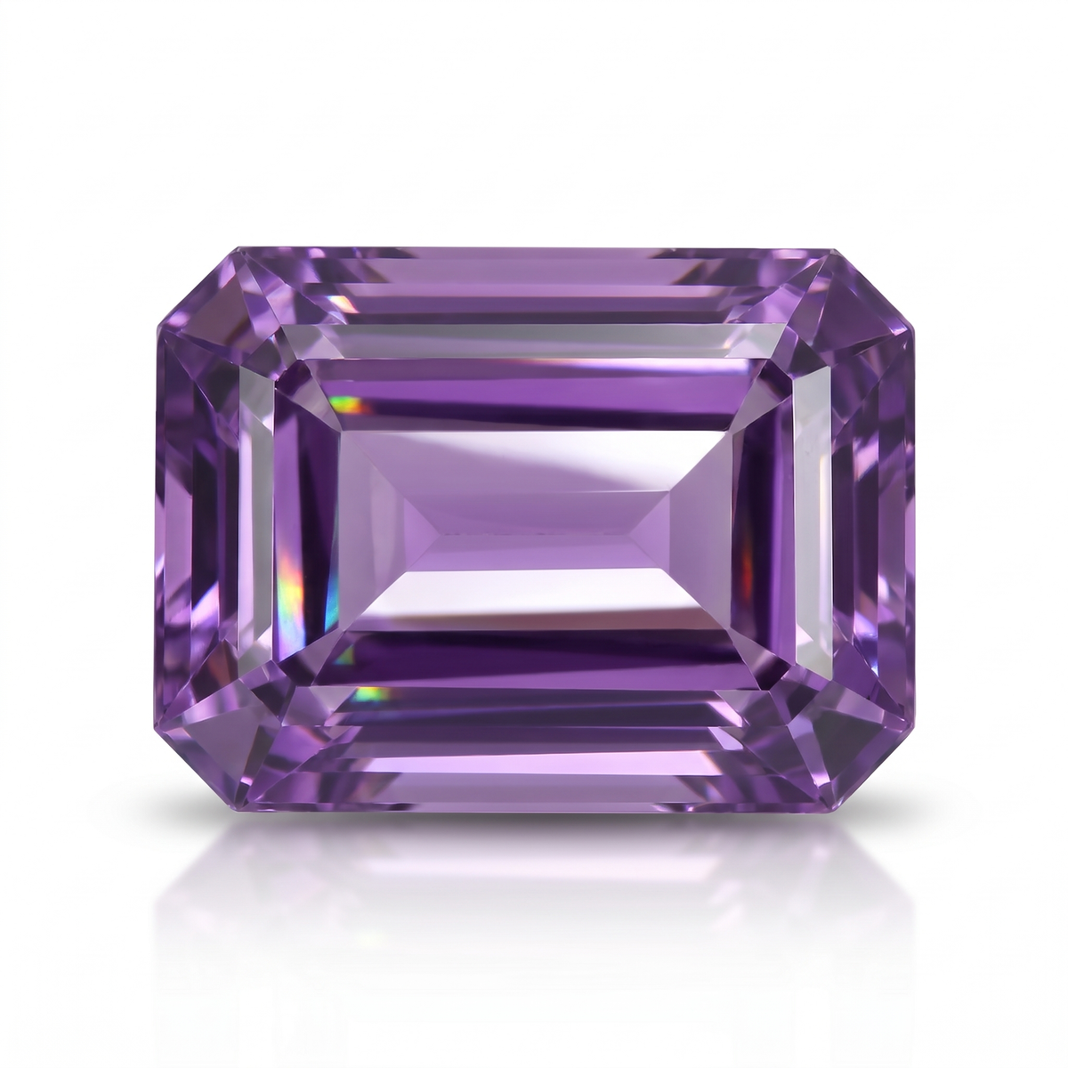 IGI Certified Laboratory Grown Violethish Purple Sapphire | 10.47 Carat Emerald Cut | Luxury Gemstone