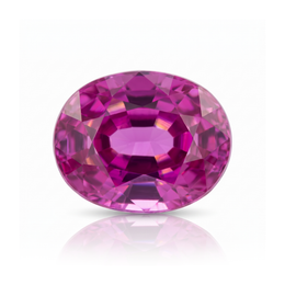 IGI Certified Laboratory Grown Purplish Pink Sapphire | 4.14 Carat Oval Mixed Cut | Luxury Gemstone