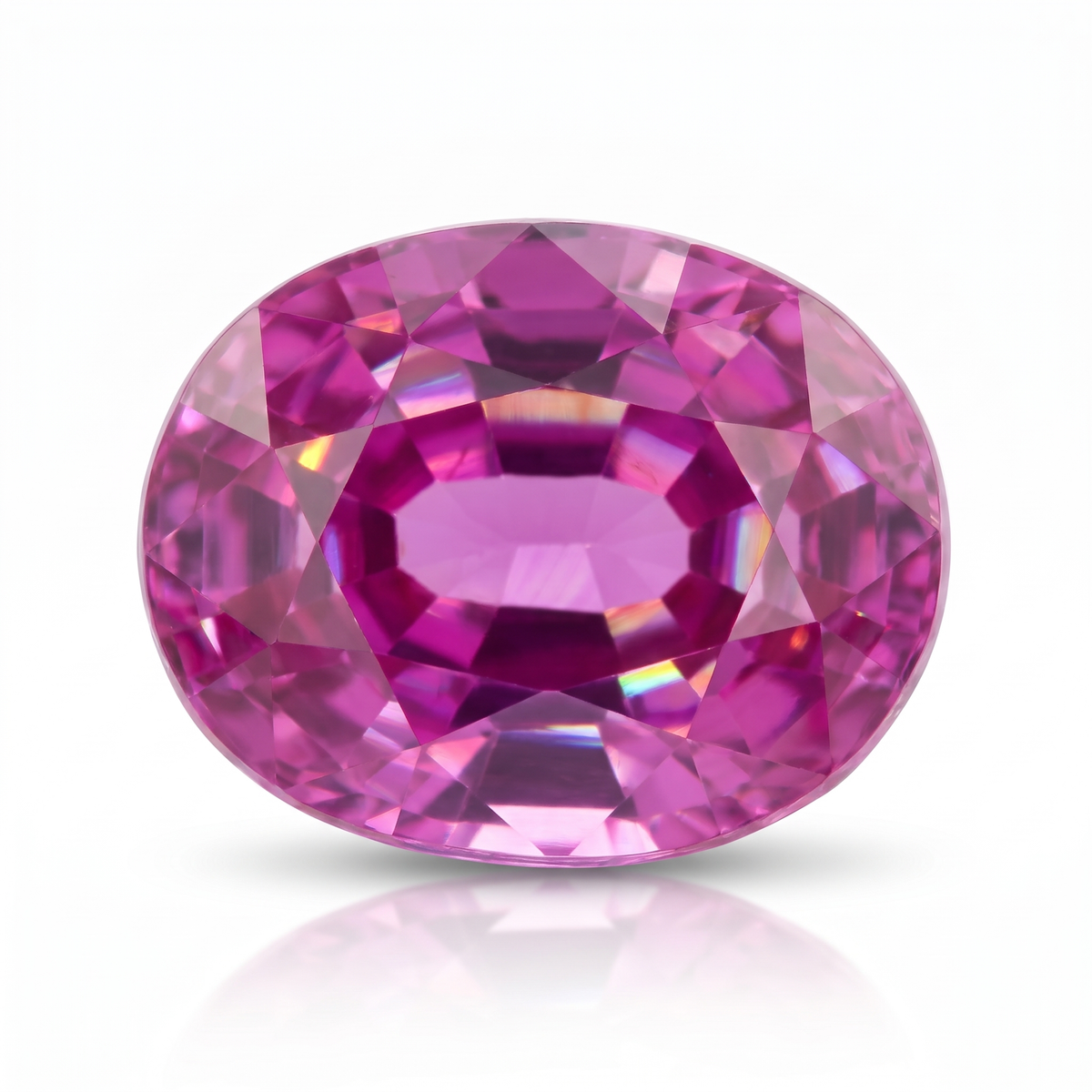 IGI Certified Laboratory Grown Purplish Pink Sapphire | 4.14 Carat Oval Mixed Cut | Luxury Gemstone