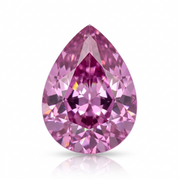 IGI Certified Laboratory Grown Purplish Pink Sapphire | 5.76 Carat Pear Mixed Cut | Luxury Gemstone