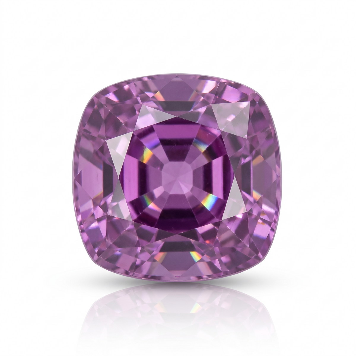 IGI Certified Laboratory Grown Pink Sapphire | 6.21 Carat Square Cushion Mixed Cut | Luxury Gemstone