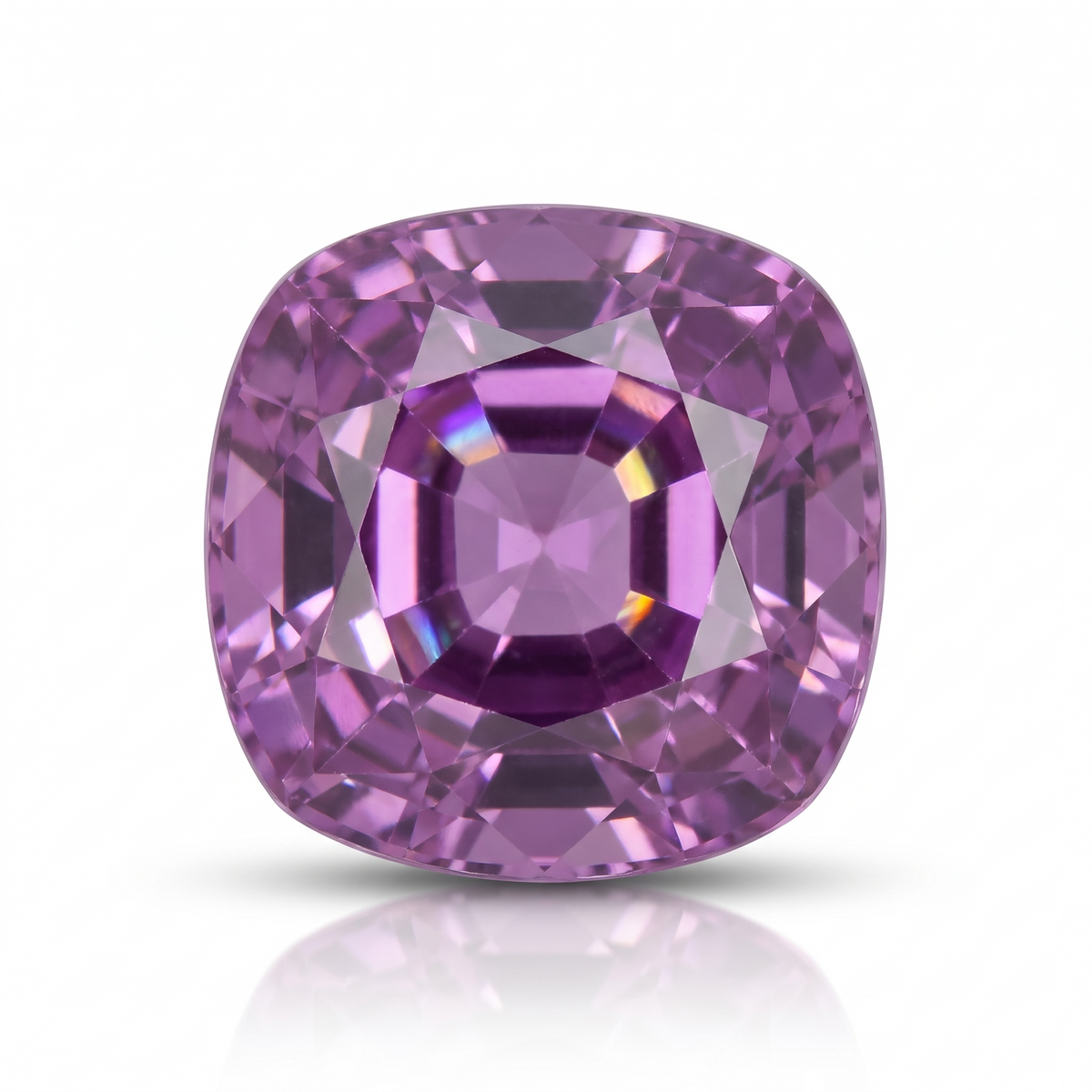 IGI Certified Laboratory Grown Pink Sapphire | 6.21 Carat Square Cushion Mixed Cut | Luxury Gemstone Main image