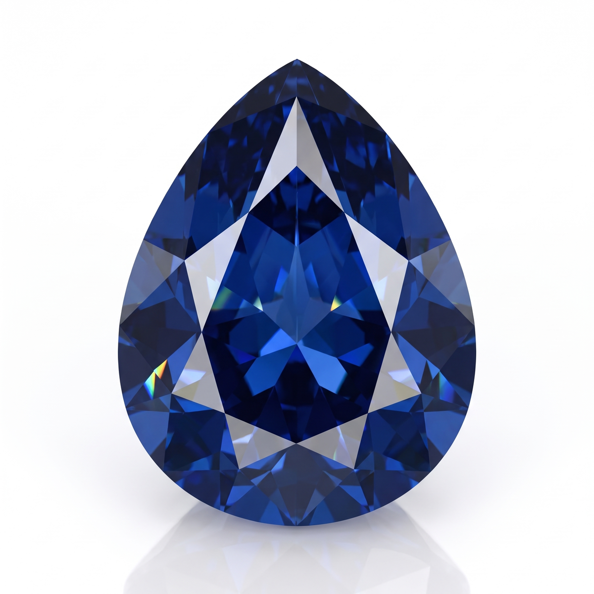 IGI Certified Laboratory Grown Blue Sapphire | 17.00 Carat Pear Mixed Cut | Luxury Gemstone