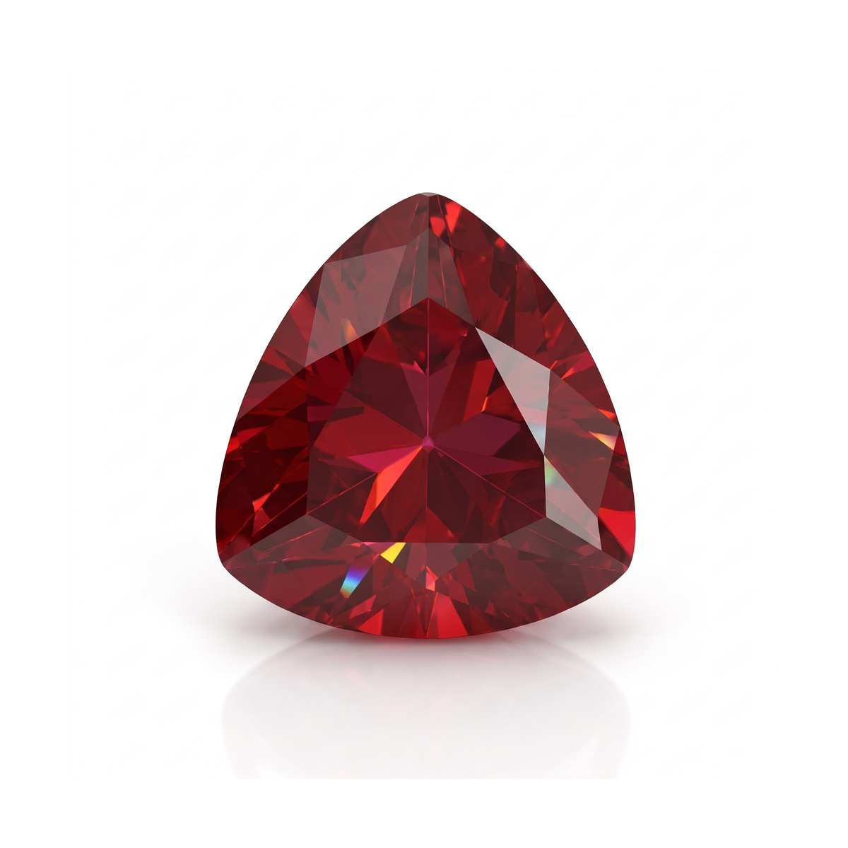 IGI Certified Laboratory Grown Ruby | 1.53 Carat Trillion Cut | Purplish Red